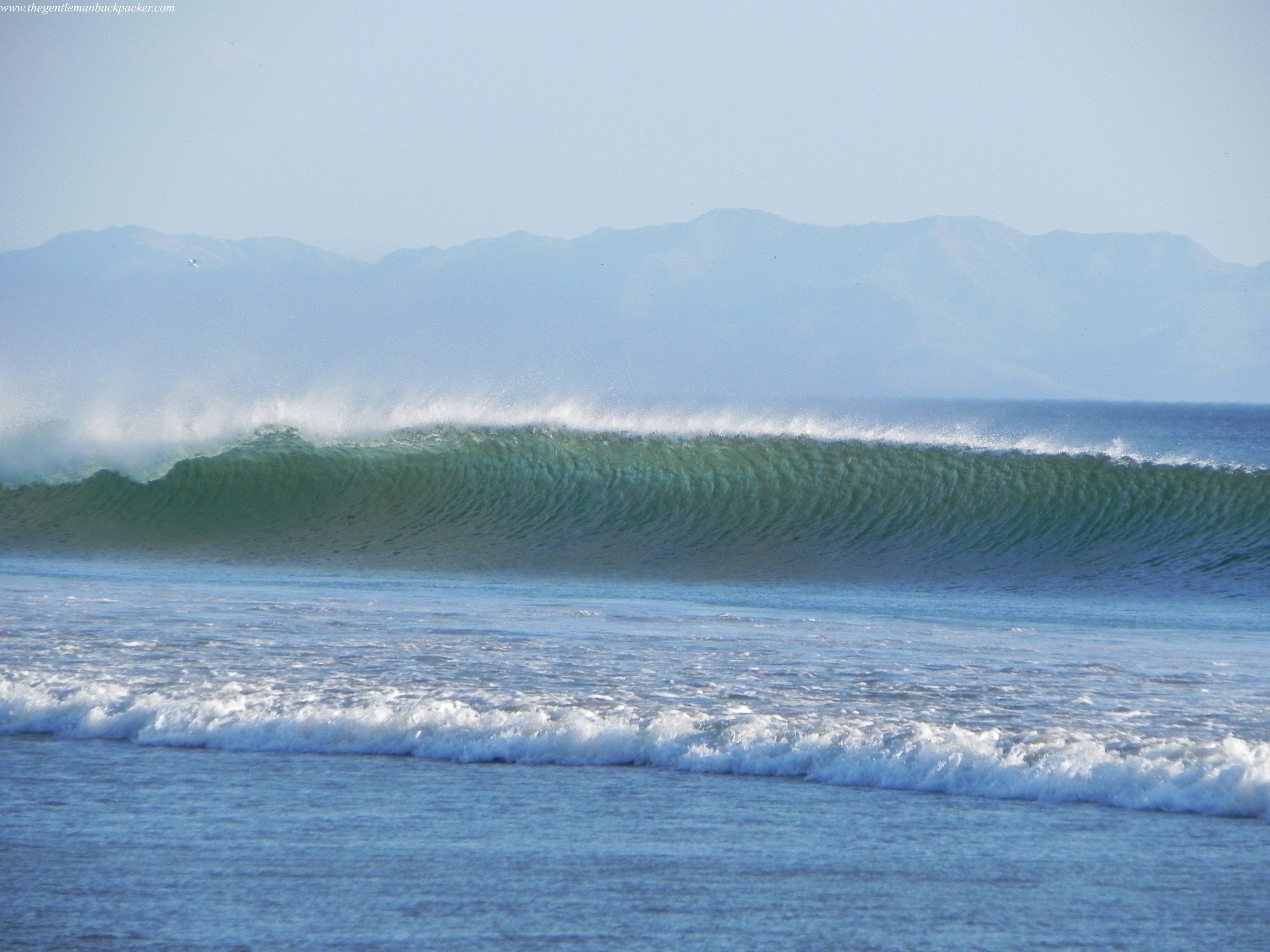 Wave breaking on Playa Hermosa