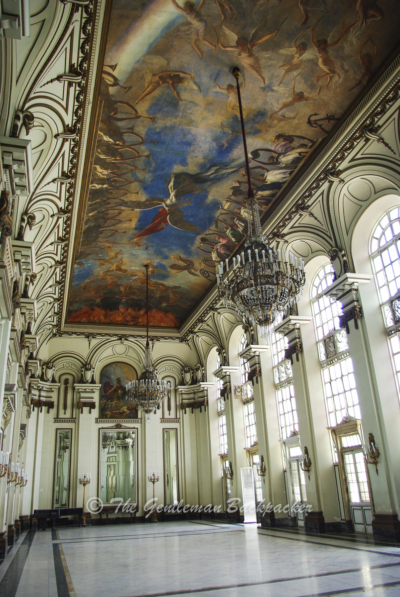 The beautiful great hall in the Museum of the Revolution