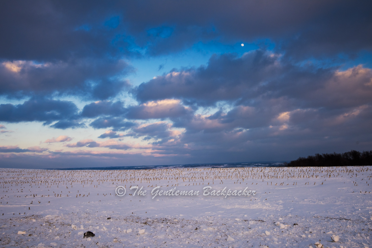 Upstate New York Winter Moonrise