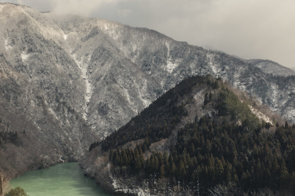 Shirakawa River, Snow, Japan