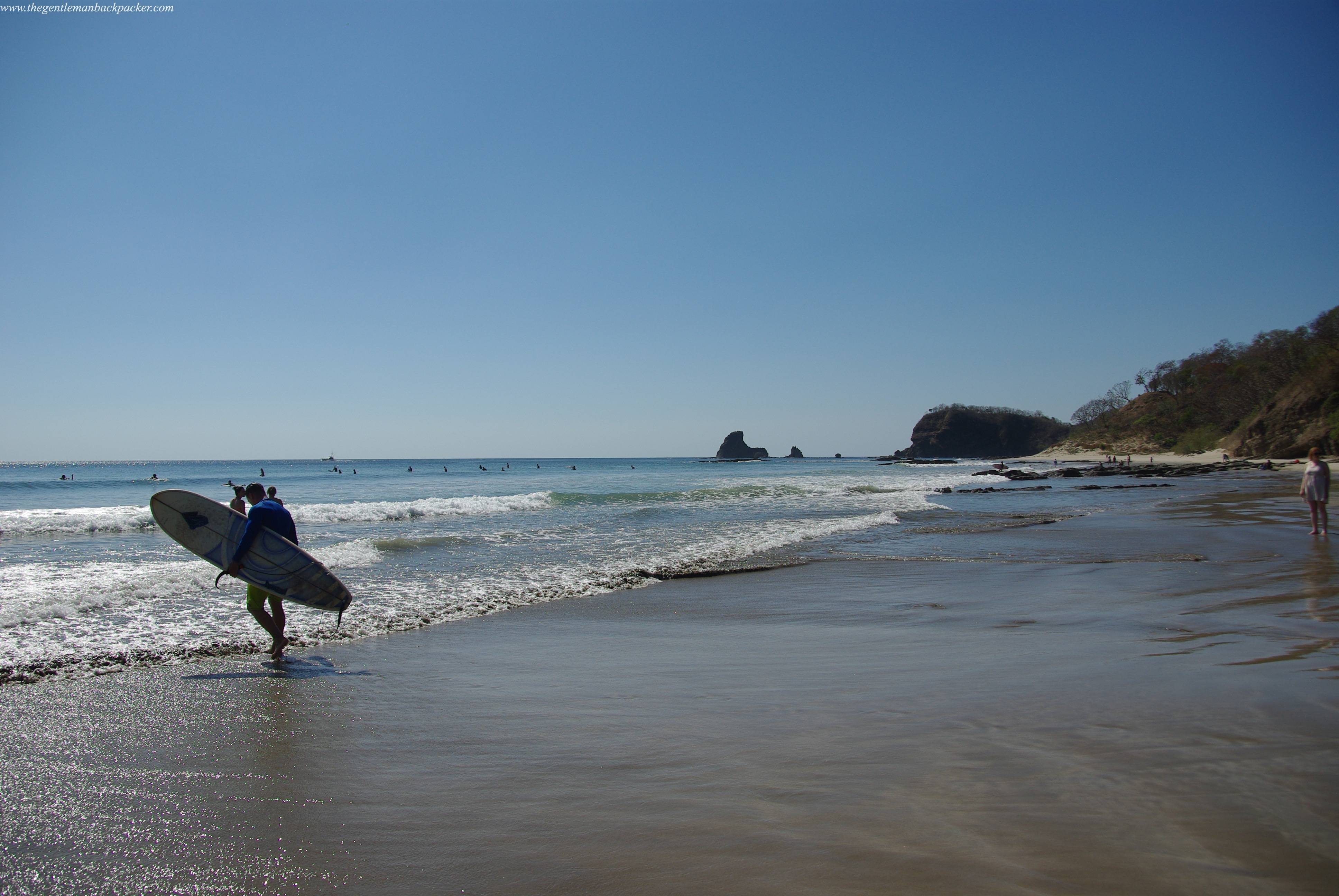 Playa Maderas on a busy Friday