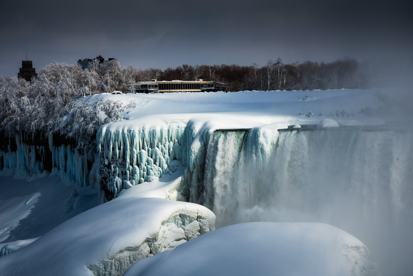 American Falls frozen over