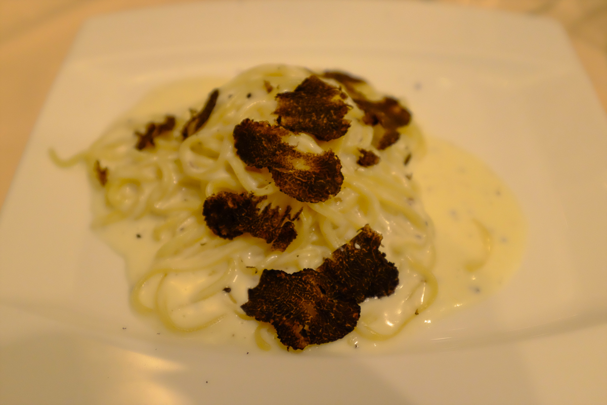 black truffle pasta by George Nobechi